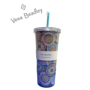💙NWT Vera Bradley Blue Mosaic Tumbler💙24oz